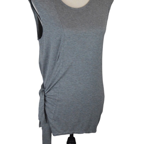 VANESSA VIRGINIA Dayla Jersey Knit Wrap Tie Tunic Tee, Size Small - Gray - Picture 3 of 7